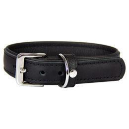 Produktbild von Hundehalsband Vancouver aus Leder Schwarz 35 cm x 25 mm