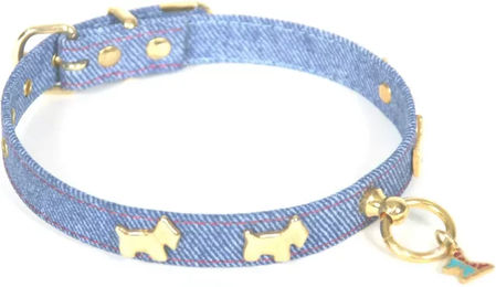 Produktbild von Hundehalsband VIXDA Jean Motif Blau aus Stoff 40 cm