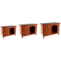 Produktbild von Hundehütte Flamingo Plano Classic aus Holz in Braun für kleine bis mittlere Hunde