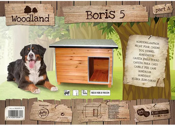 Produktbild von Hundehütte Duvoplus Woodland Boris 4 Classic aus Holz in Braun wasserdicht