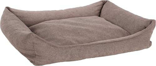 Hundekorb Oana Rechteck Flamingo Taupe mit Memory Foam 100x80x25cm – Bild 1 von 1