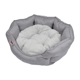 Produktbild von Hundekorb und Katzenkissen dynamic24 Grau aus Polyester 60cm