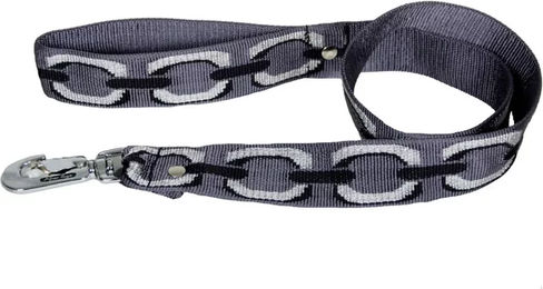 Produktbild von Hundeleine Alter Ego Bijou in Grau und Silber mit Gurtband Größe L