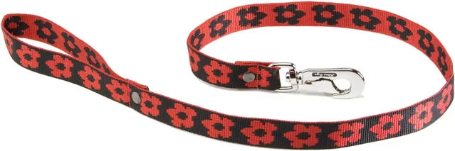 Produktbild von Hundeleine Alter Ego M Fleur Rot Gurtband