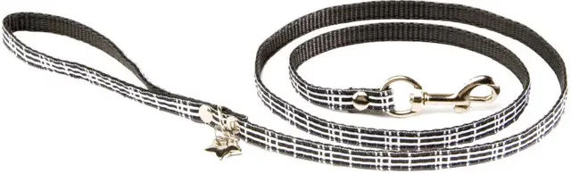 Produktbild von Hundeleine Alter Ego Quadrillage Gurtband XS Schwarz Bunt