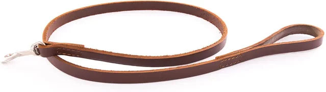 Produktbild von Hundeleine aus geöltem Leder von Martin Sellier in Braun 15 cm