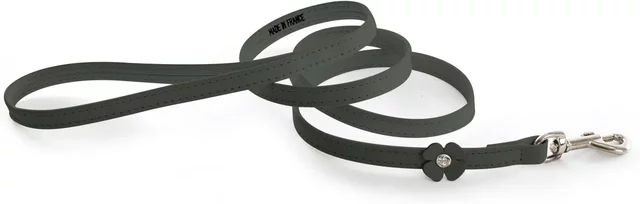 Produktbild von Hundeleine aus Leder Sellerie Canine Vendéenne Trefle in Grau oder Schwarz