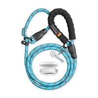 Produktbild von Hundeleine aus Nylonseil für mittelgroße und große Hunde 185 x 1,2 cm Blau - 2 m