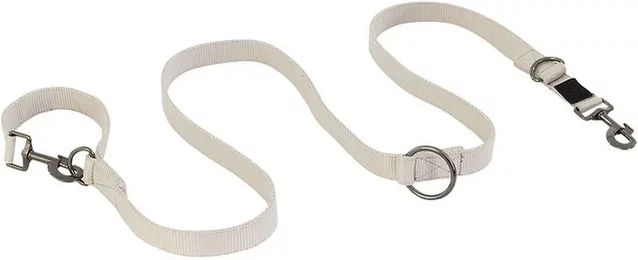 Hundeleine BR Equitation aus Gurtband in Grau und Weiß – Bild 1 von 1