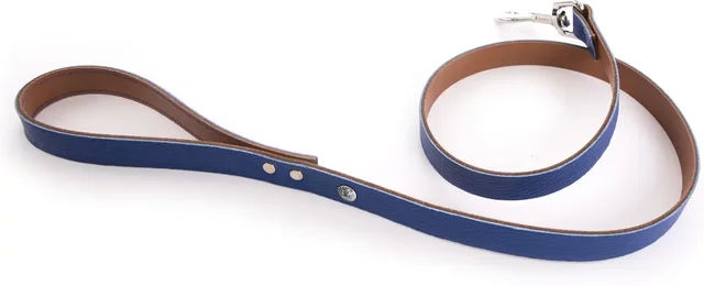 Produktbild von Hundeleine Martin Sellier Allure T100 aus Leder in Blau für alle Altersstufen und Größen