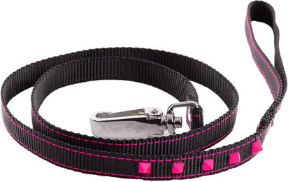 Produktbild von Hundeleine Martin Sellier Fluo Schwarz mit Gurtband