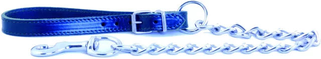 Produktbild von Hundeleine Martin Sellier mit Ledergriff Blau 60 cm