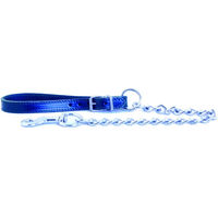 Produktbild von Hundeleine Martin Sellier mit Ledergriff Blau 60 cm