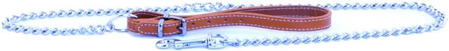 Produktbild von Hundeleine Martin Sellier mit Ledergriff in Braun oder Orange