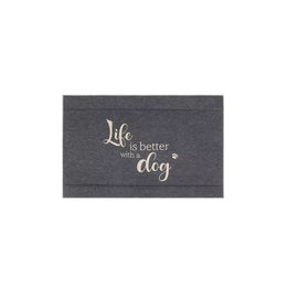 Produktbild von Hundematte David Fussenegger Life is better aus Baumwolle Grau für Welpen