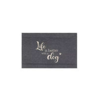 Produktbild von Hundematte David Fussenegger Life is better aus Baumwolle Grau für Welpen