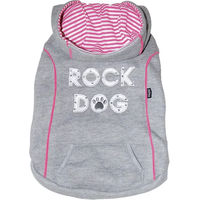 Produktbild von Hundepullover mit Rock von Martin Sellier für ganzjährige Nutzung in Rosa oder Grau