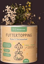 Hunderunde Futtertopping Beruhigung für Hunde mit natürlichen Kräutern vegan 250g – Bild 1 von 3