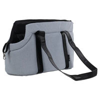 Produktbild von Hundetasche Aaliyah Blau Transportbox aus Polyester mit abnehmbarem Kissen und Sicherheitsleine 46x23x25cm