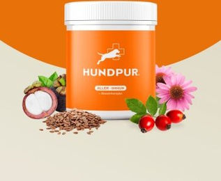 HUNDPUR Aller-Immun mit Abwehr-Komplex zur Immunstärkung und Unterstützung der Magen-Darm-Verdauung für Hunde aller Altersstufen – Bild 1 von 4