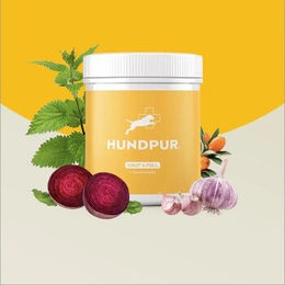HUNDPUR Haut und Fell Supplement Pellets für Hunde aller Altersstufen und Größen 300g – Bild 1 von 4