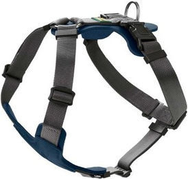 Hunter Aalborg Mixed Hundegeschirr Sportgeschirr aus Leder dunkelblau grau Größe M – Bild 1 von 7