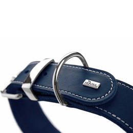 Hunter Aalborg Special Hundehalsband aus Leder Blau Größe M-L – Bild 1 von 4