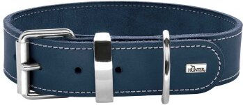 Hunter Aalborg Special Hundehalsband aus Leder dunkelblau 40 cm – Bild 1 von 7