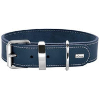 Produktbild von Hunter Aalborg Special Hundehalsband aus Leder dunkelblau Größe S - 45 cm