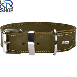 Hunter Aalborg Special Hundehalsband aus Leder in Olivgrün Größe S-M – Bild 1 von 5
