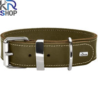 Produktbild von Hunter Aalborg Special Hundehalsband aus Leder in Olivgrün Größe S-M