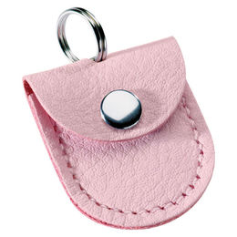 Hunter Adressanhänger Wappen Mini aus Leder in Rosa – Bild 1 von 1