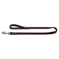 Produktbild von Hunter Basic Führleine für Hunde aus beschichtetem Leder in Braun/Schwarz 100 cm