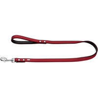 Produktbild von Hunter Basic Führleine für Hunde aus beschichtetem Spaltleder in Rot, 100 cm - 100 cm