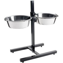 Hunter Basic Hundebar Erhöhter Napf aus Edelstahl Silber 2 x 1,8 l - 2 x 1,8 l – Bild 1 von 4