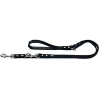 Produktbild von Hunter BASIC Verstellbare Führleine für Hunde aus beschichtetem Spaltleder Schwarz 1,3/200 cm wasserabweisend