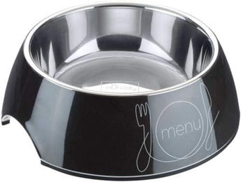 Hunter Burgos Futternapf aus Melamin mit Edelstahleinsatz Schwarz 160 ml - 160 ml – Bild 1 von 3