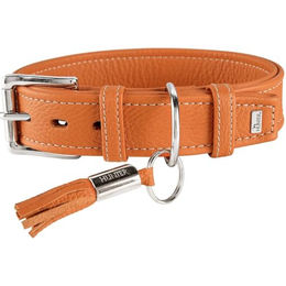 Hunter Cannes Hundehalsband aus Leder in Orange Größe S – Bild 1 von 7