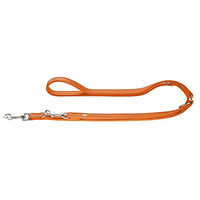 Produktbild von Hunter Cannes Verstellbare Führleine für Hunde aus Leder in Orange - 2 cm