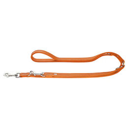 Hunter Cannes Verstellbare Leder Führleine für Hunde Orange M-L - 200 cm – Bild 1 von 5