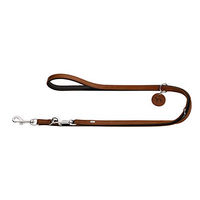 Produktbild von HUNTER Comfort Verstellbare Hundeführleine aus Leder Cognac Schwarz 200 cm
