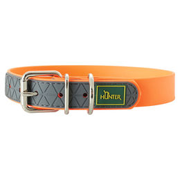 Hunter Convenience V2 Hundehalsband aus Kunststoff neonorange Größe M-L wasserabweisend – Bild 1 von 2