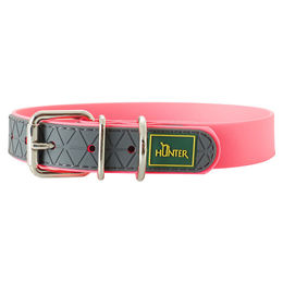Produktbild von Hunter Convenience V2 Hundehalsband aus Kunststoff neonpink Größe XL