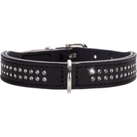 Produktbild von Hunter Diamond Petit Hundehalsband aus Leder mit Strasssteinen Schwarz XS