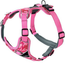 Hunter Divo Camouflage Hundegeschirr Rosa S-M mit Aluminium-Elementen – Bild 1 von 3