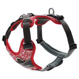 Produktbild von Hunter Divo Reflect Hundegeschirr Y-Geschirr aus Nylon rot/grau Größe S-M