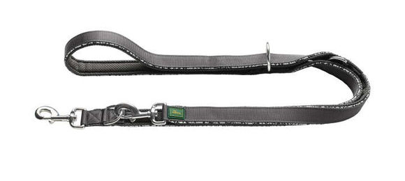 Hunter Divo Reflect Verstellbare Hundeleine aus Nylon Schwarz Grau 200 cm – Bild 1 von 3