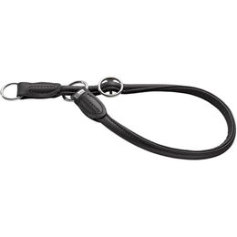 Hunter Dressurhalsband Round & Soft aus Leder Schwarz Größe L-XL – Bild 1 von 3