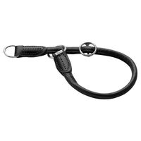 Produktbild von Hunter Dressurhalsband Round & Soft Canadian Up Leder Schwarz Größe M-L