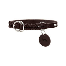 Hunter Dressurhalsband Solid Education aus Leder Braun M-L – Bild 1 von 3